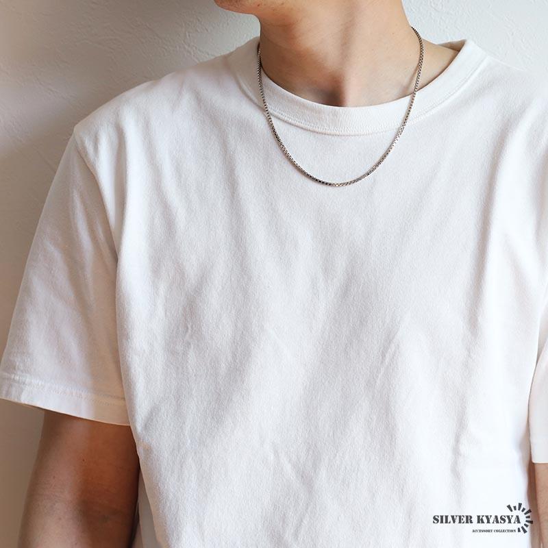 ＼2個で10％OFF 3個で20％OFFクーポン／シルバー925 ベネチアンチェーン ボックスチェーン シルバーチェーンネックレス 幅2.5mm ロジウムGP 金アレ対応 爆買の画像