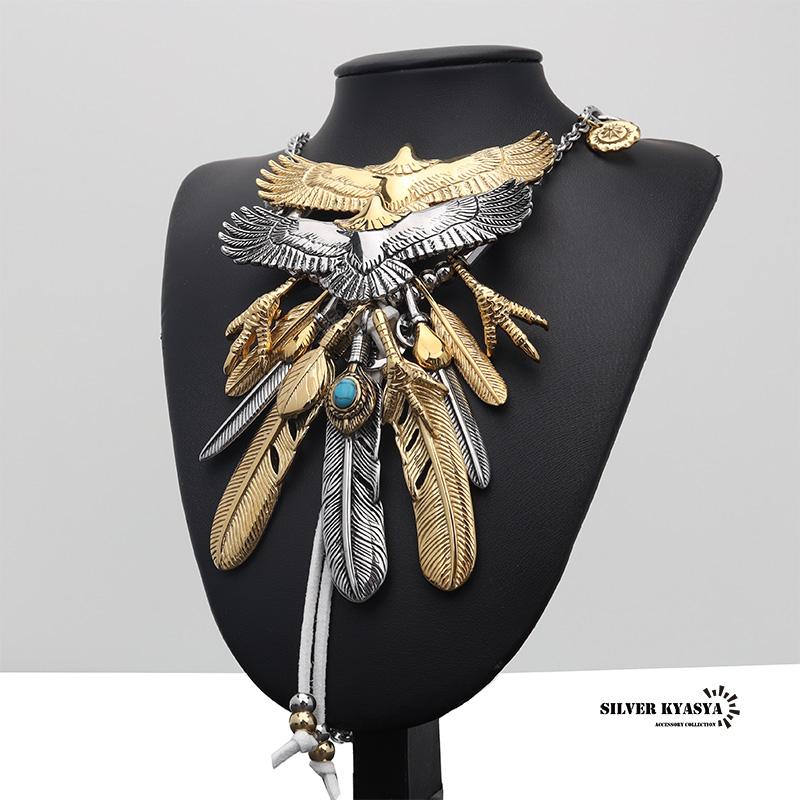 超激レア総額78000超ハイクオリティ全金ターコイズフェザー&大イーグル三代目 楽天市場】18金頭金大イーグル 18金 大イーグル 現行 原宿