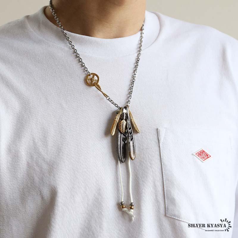 ステンレス フェザーネックレス インディアンジュエリー ペンダントネックレス メンズネックレス ゴールド シルバー 金アレ対応 | ブランド登録なし | 06
