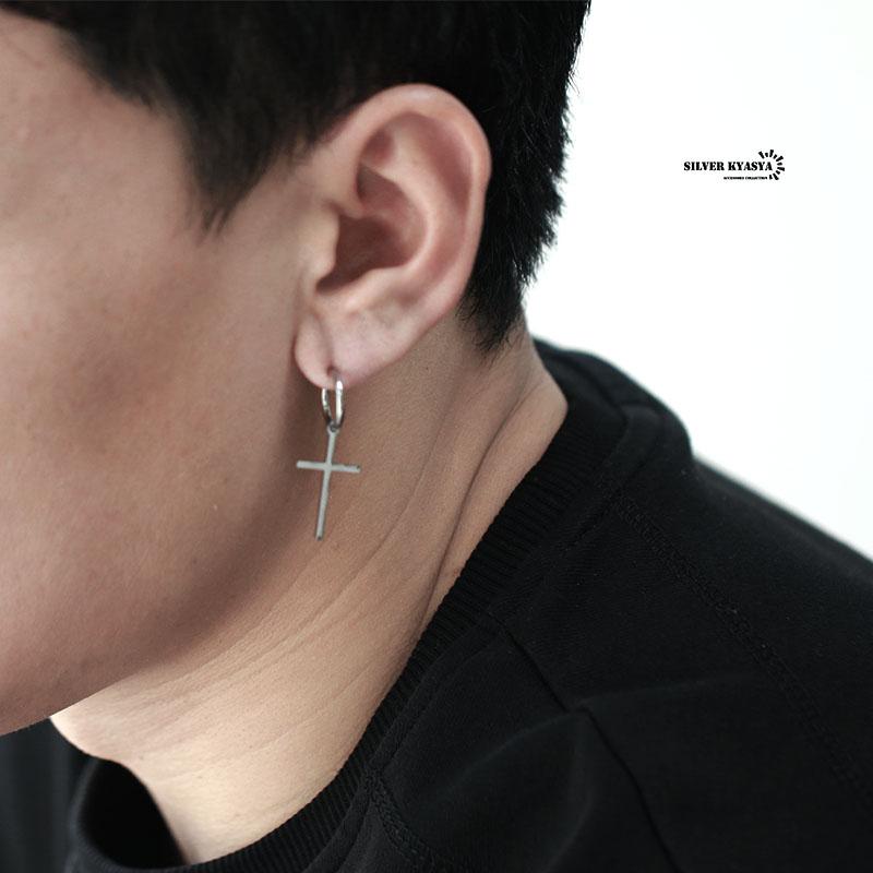 マーケティング 韓国 ファッション シンプル ピアス ブラック 回紋