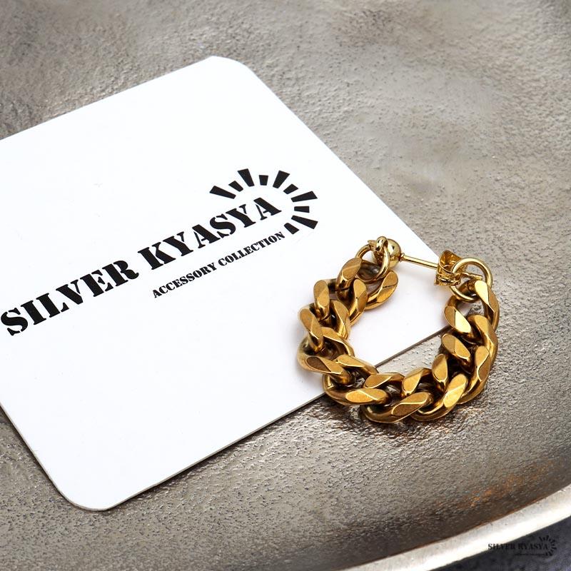 2個で10％OFF 3個で20％OFFクーポン／ステンレス 喜平チェーンピアス