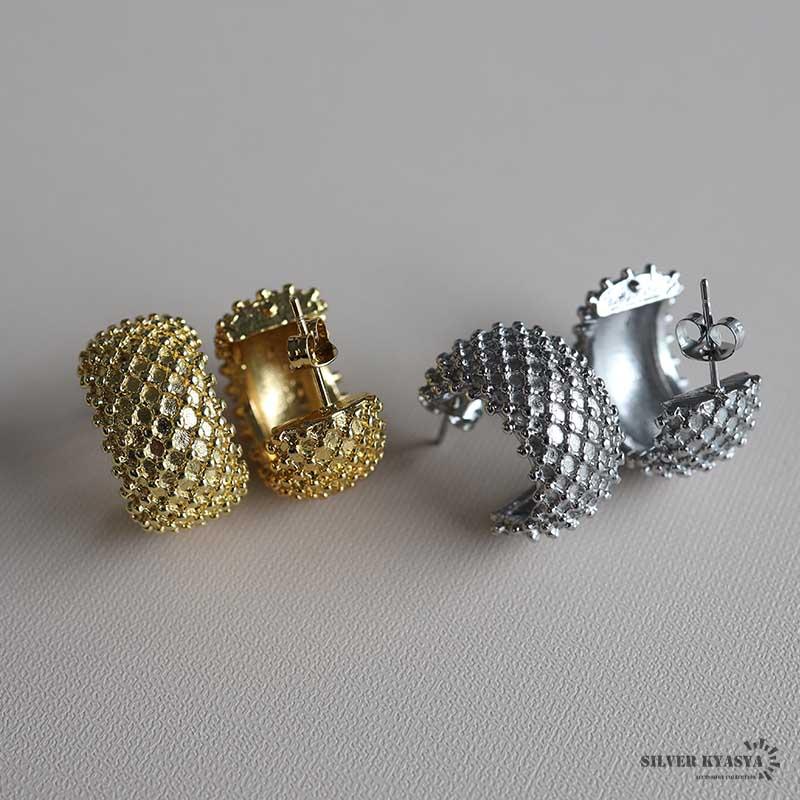 複数買いで最大300円OFFクーポン／ステンレス ワイドピアス 大ぶり 