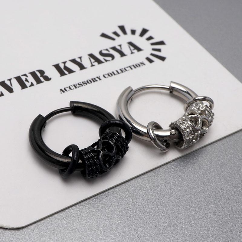 複数買いで最大300円OFFクーポン／ドラゴン フープピアス 片耳