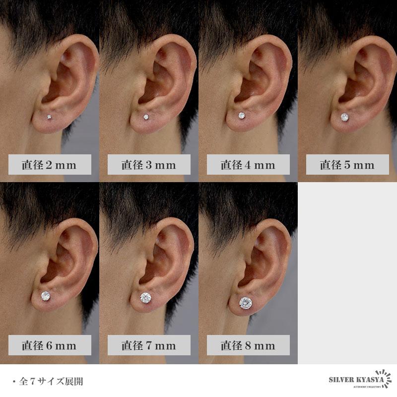 複数買いで最大300円OFFクーポン／両耳 ステンレス ダブルストーン