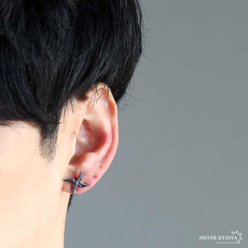 じばにゃん◇切子カービング水晶×ブルーダイヤピアス✧silver925 じば