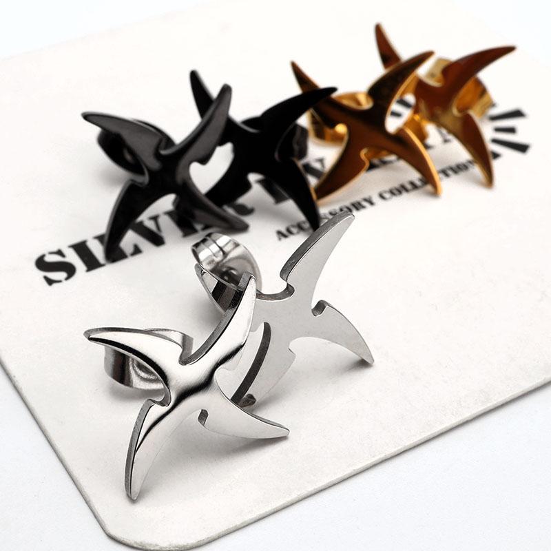 手裏剣ピアス ステンレス スタッドピアス 忍者 ユニークピアス 手裏剣ピアス ステンレス スタッドピアス 忍者 ユニークピアス