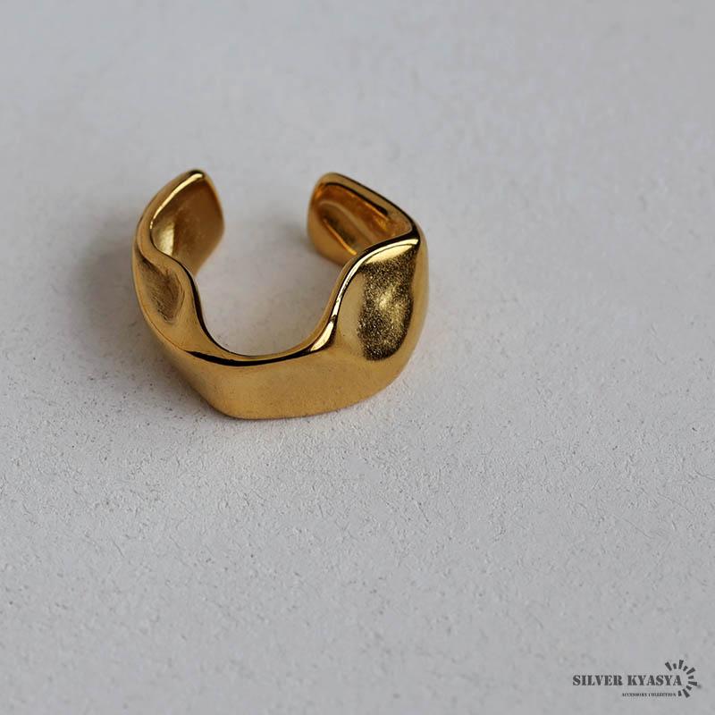 2個で10％OFF 3個で20％OFFクーポン／槌目イヤーカフ ステンレス 18K