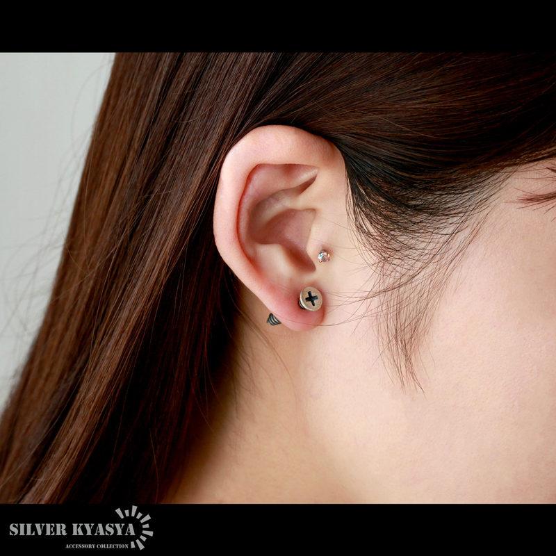 2個で10％OFF 3個で20％OFFクーポン／ネジピアス シルバー925 ビス