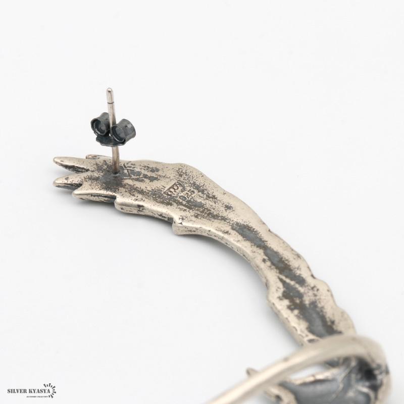 【在庫セール】メンズピアス シルバー925 カラス 鳥 翼 バード ウイング ア メンズピアス シルバー925 カラス 鳥 翼 バード ウイング アニマル