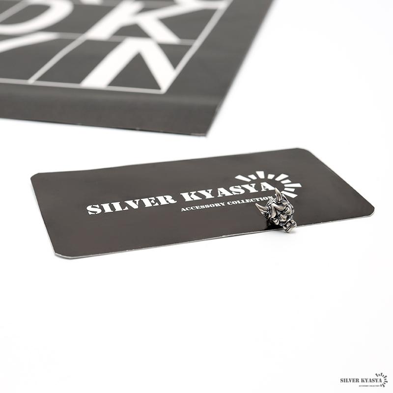 2個で10％OFF 3個で20％OFFクーポン／般若 ピアス お面 シルバー925 鬼