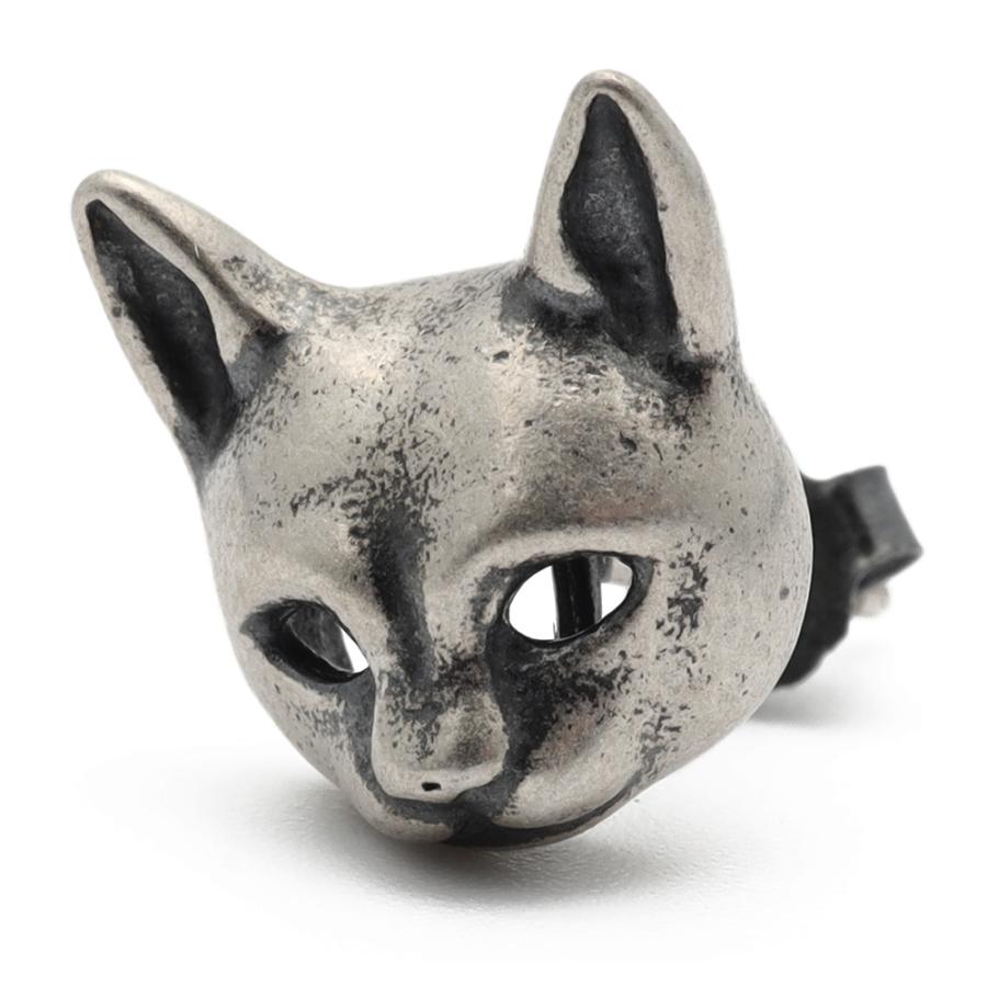 シルバー925 スタッドピアス メンズ シルバー 猫仮面ピアス 猫 シルバー925 スタッドピアス メンズ シルバー 猫仮面ピアス 猫