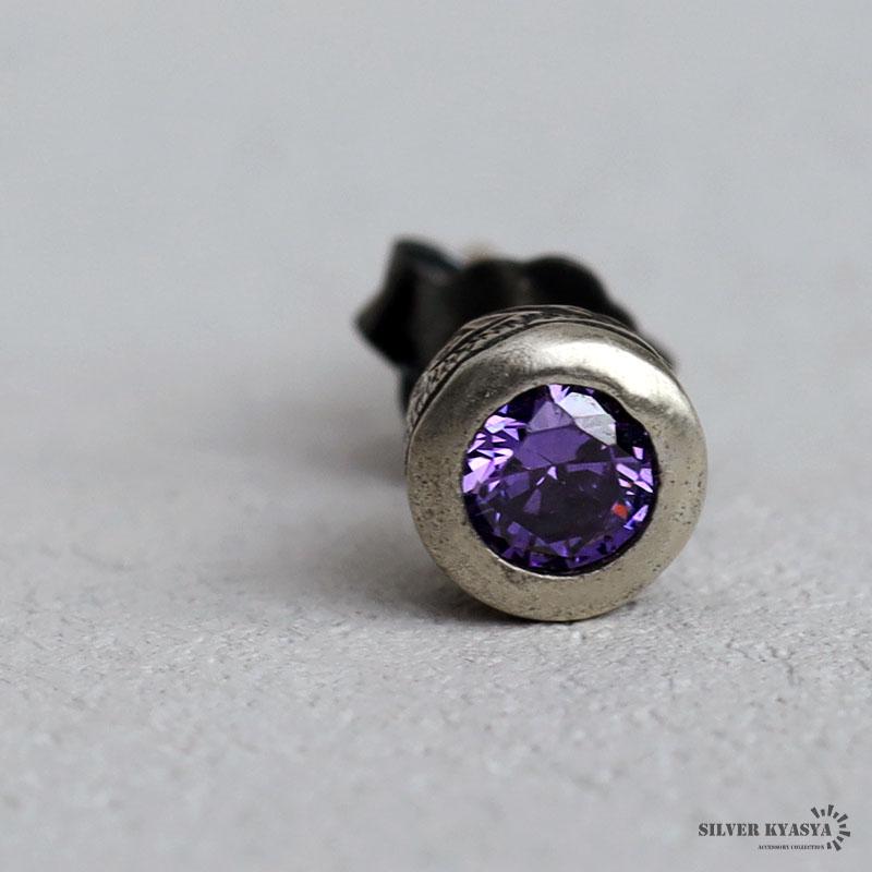 複数買いで最大300円OFFクーポン／アメジストピアス シルバー925