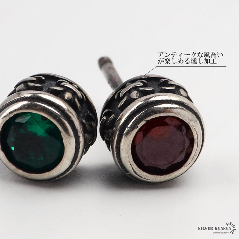 複数買いで最大300円OFFクーポン／シルバー925 ガーネットピアス