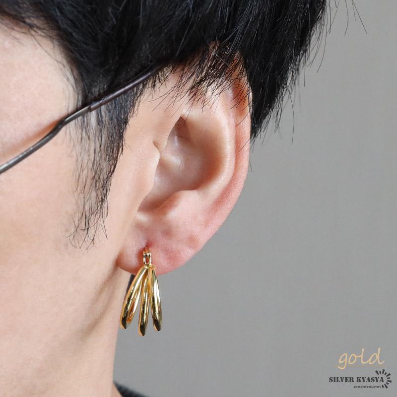 BECOME TREE ゴールド フープピアス ゴールド]ドロップフープピアス (big)