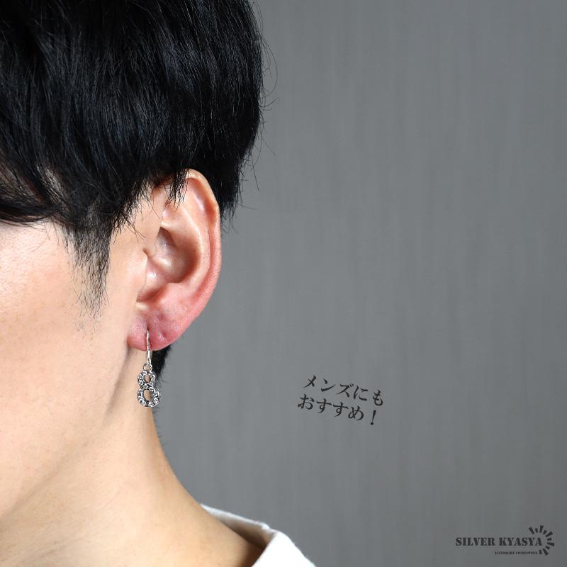 ナンバーピアス 数字ピアス フックピアス ジュエリー 金 シルバー925