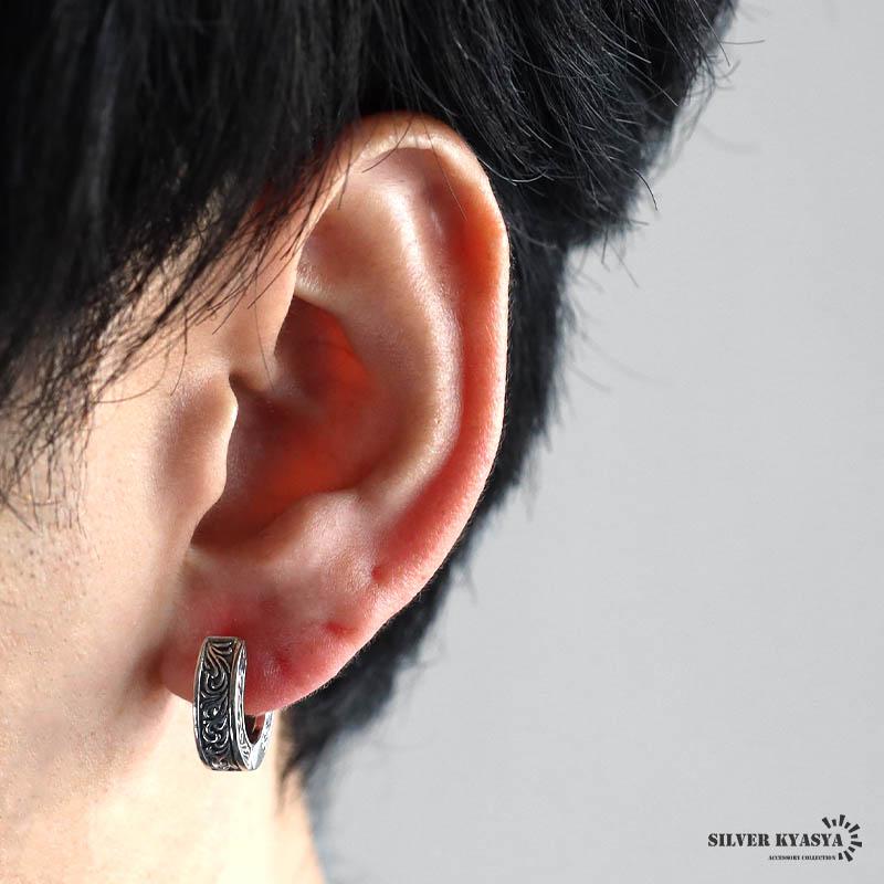 2個で10％OFF 3個で20％OFFクーポン／シルバー925 唐草ピアス ワイド
