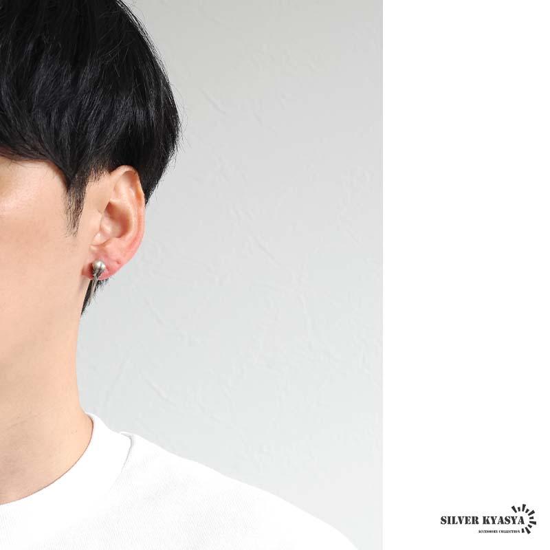 クリスタル シルバー 片耳ピアス シルバー925 スカルピアス ハチドリ
