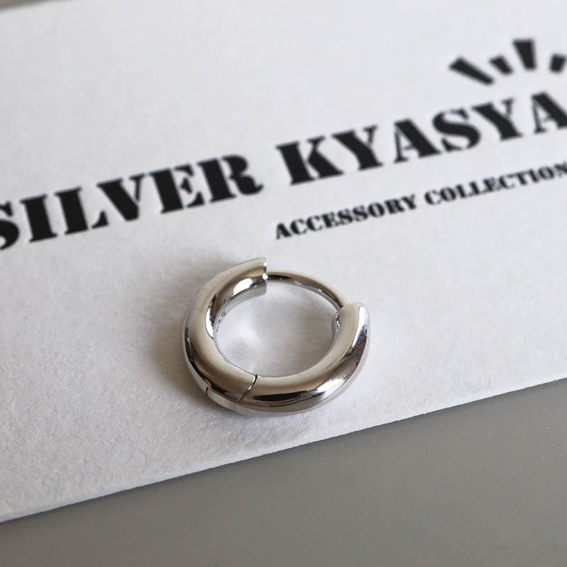 定番 シルバー925 フープピアス シルバーピアス 幅3mm シンプル 片耳1