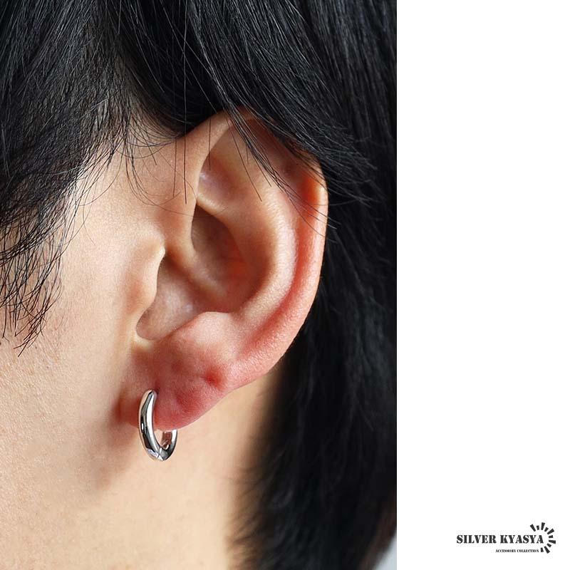 新品/未使用 【 3mm×21mm 】両耳用 シルバー925 フープピアス 2個で10％OFF 3個で20％OFFクーポン／定番 シルバー925 フープピアス