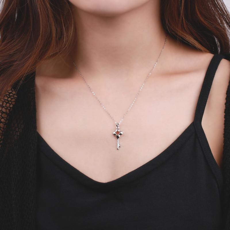 FILL HEARTS ネックレス シルバー Clover & Key 四つ葉 クローバー 鍵