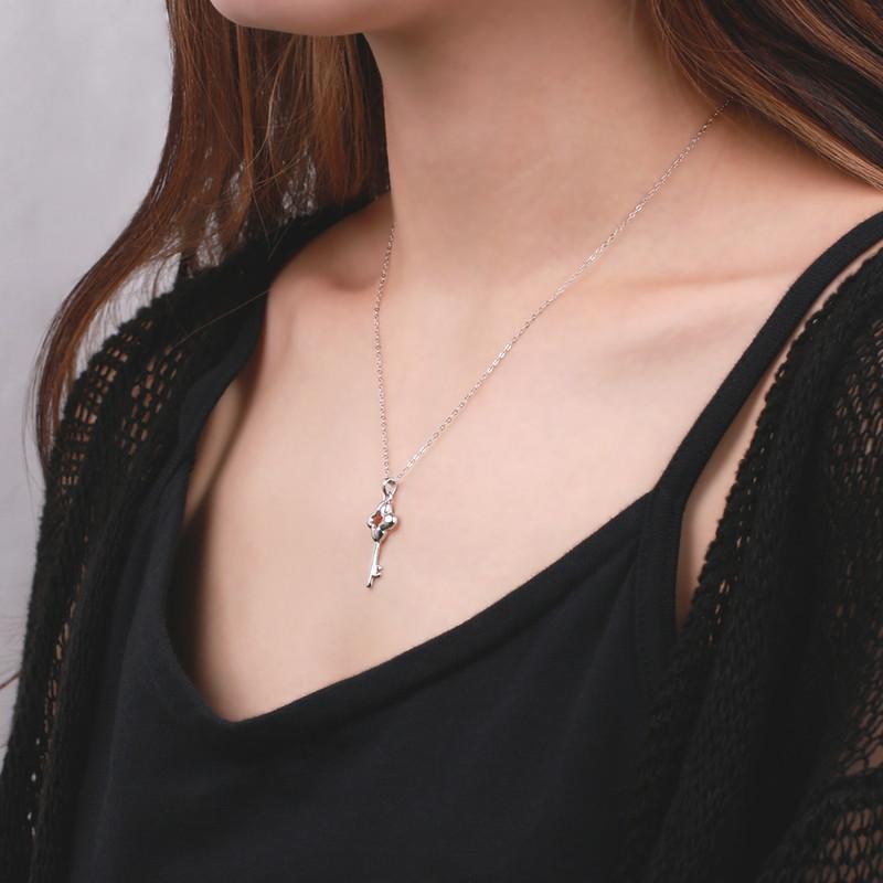 FILL HEARTS ネックレス シルバー Clover & Key 四つ葉 クローバー 鍵