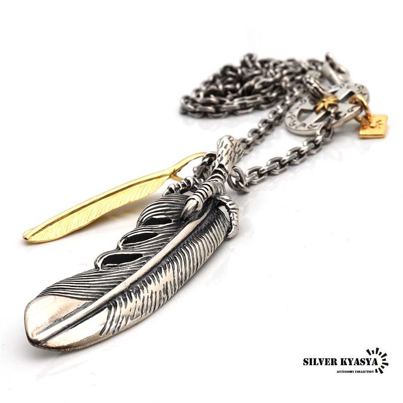 複数買いで最大30％OFFクーポン／シルバー925 フェザーネックレス