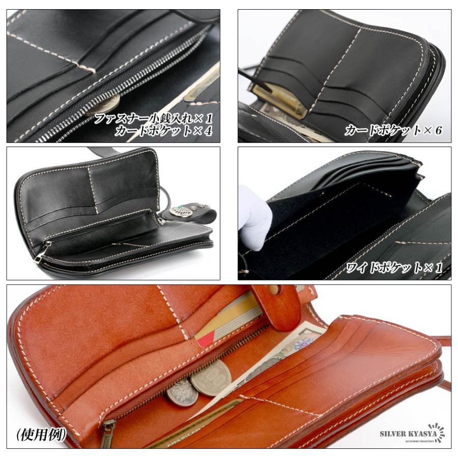 本革 レザーウォレット 深堀り カービング 牛革 二つ折り ネイティブ