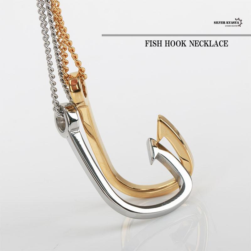 98 Off ステンレス 釣り針ネックレス シルバー ゴールド フィッシュフックネックレス ペンダント ハワイアンネックレス メンズ Fish Hook Necklace Karolinemedeiros Com Br