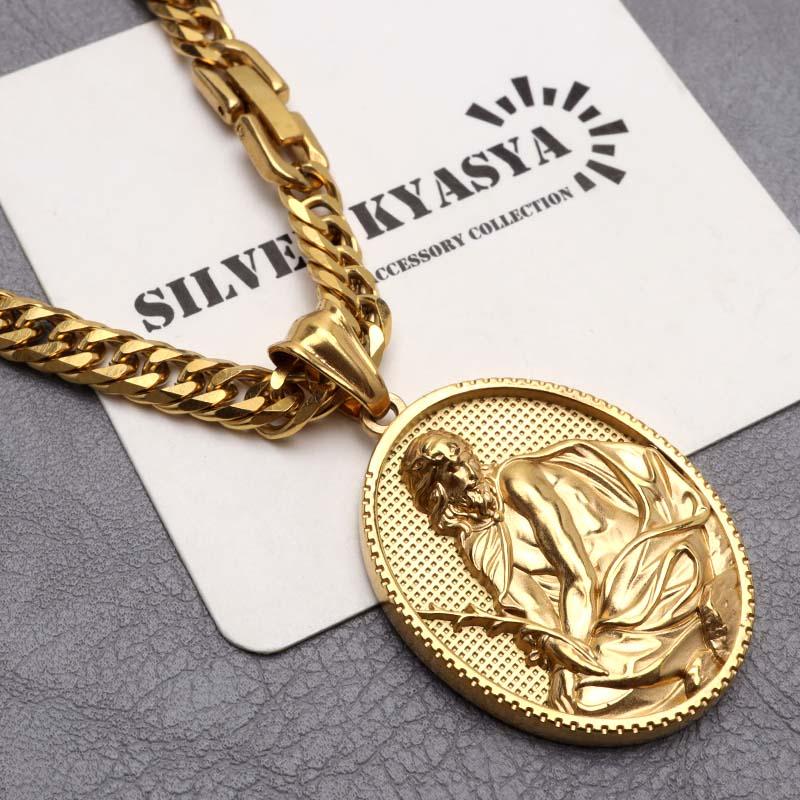 複数買いで最大300円OFFクーポン／ステンレス HIPHOPネックレス