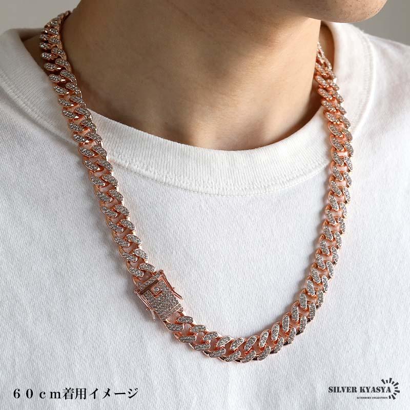 HIP HOP 喜平ネックレス ローズゴールド メンズ ブリンブリン