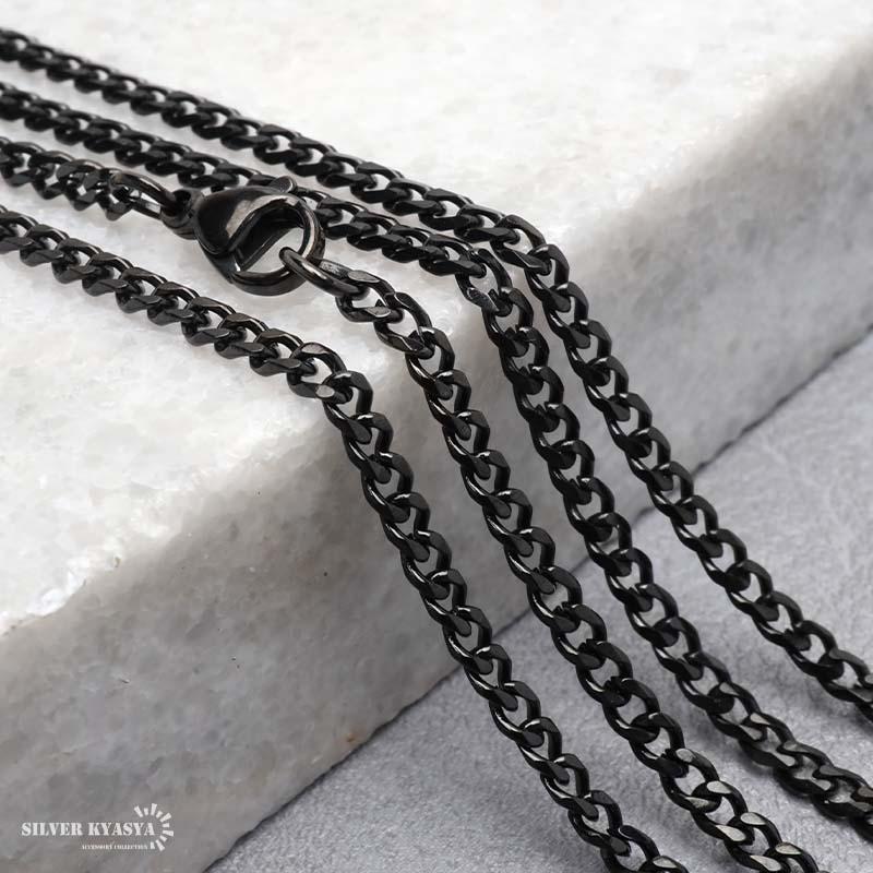 ごつめ クロスネックレス 重厚 十字架 ペンダント ブラック 黒 メンズ