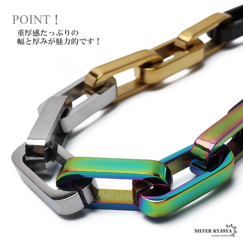 複数買いで最大300円OFFクーポン／ステンレス チェーンネックレス ご