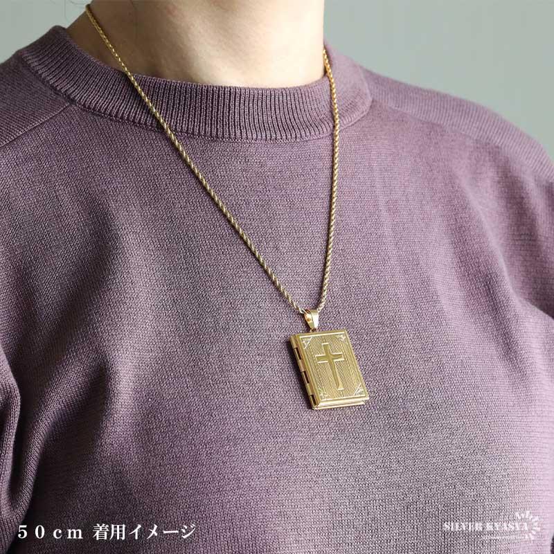 ステンレス ロケットネックレス ロケットペンダント クロスネックレス