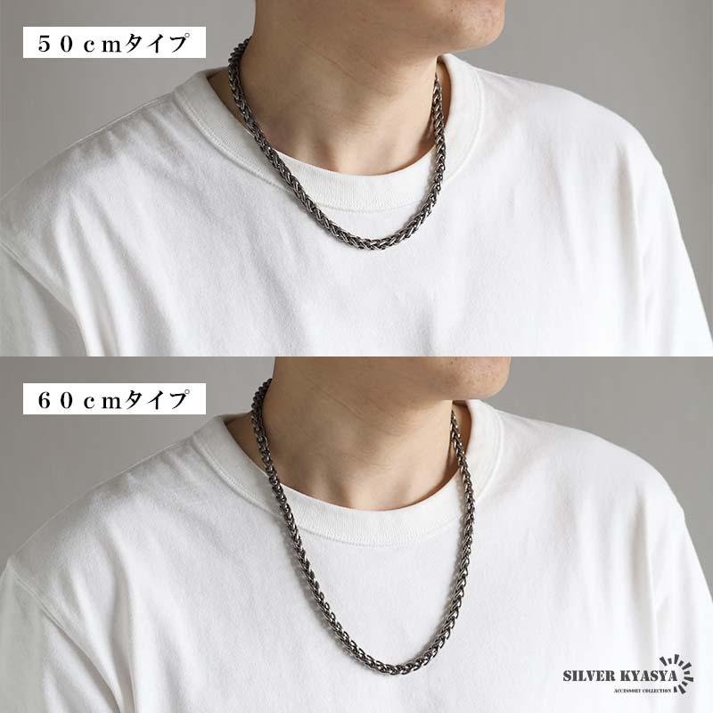 チタン製 軽い ウィートチェーンネックレス 高密度 チタンネックレス