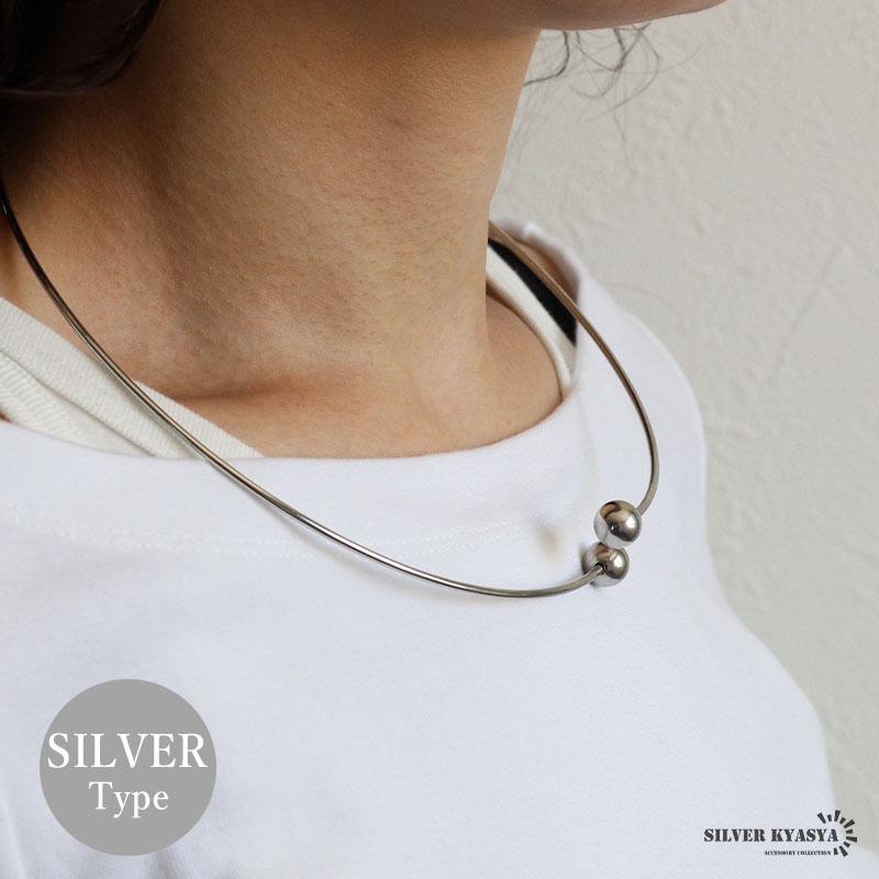 チョーカー ネックレス レディース ステンレス メタルチョーカー