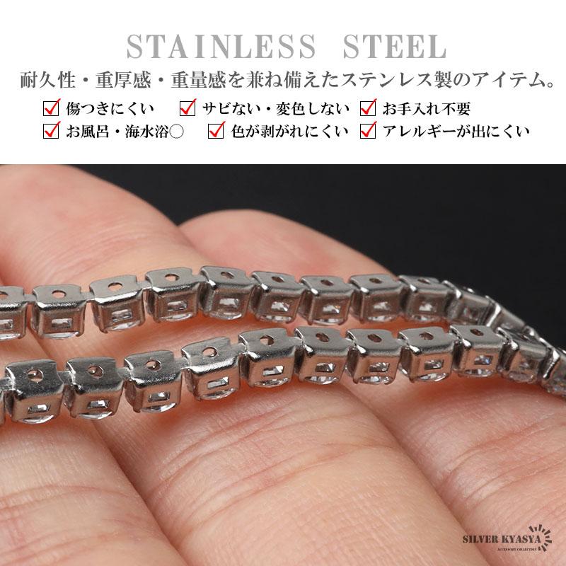 店内まるっと10%OFF祭／ステンレス テニスチェーンネックレス