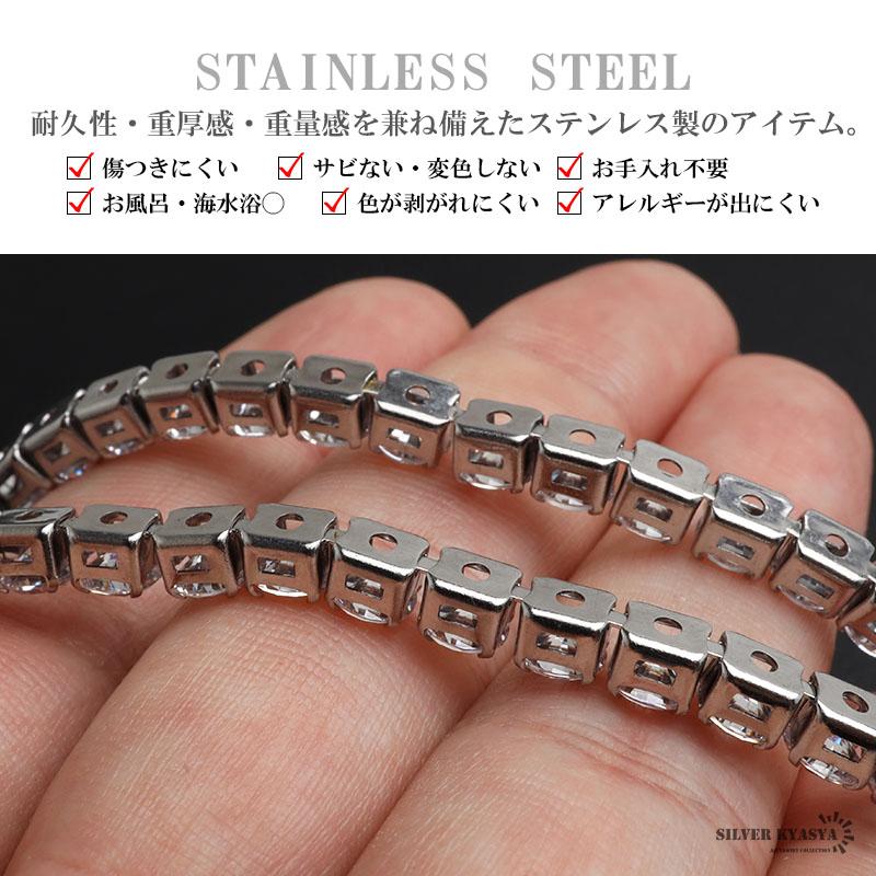 複数買いで最大30％OFFクーポン／ステンレス テニスチェーンネックレス
