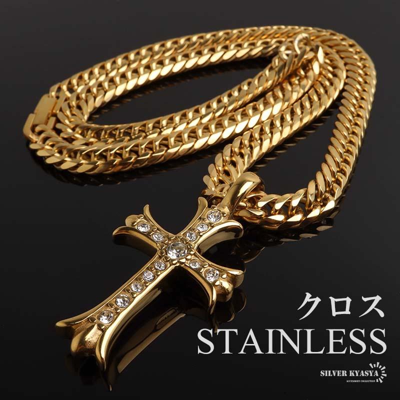 クーポンで10％OFF ステンレス クロスネックレス ペンダントネックレス