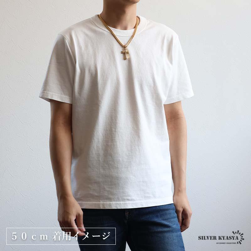 ＼2個で10％OFF 3個で20％OFFクーポン／ステンレス クロスネックレス メンズネックレス ゴールド ダブル喜平チェーン 6面カット ストーン キラキラ 十字架 爆買の画像