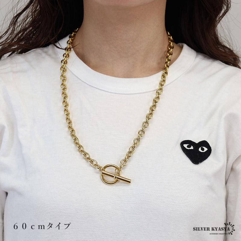 ステンレス マンテルネックレス チェーンネックレス 18KGP ゴールド 4