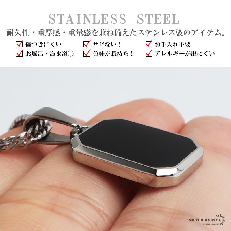 複数買いで最大300円OFFクーポン／ステンレス ブラック ストーン