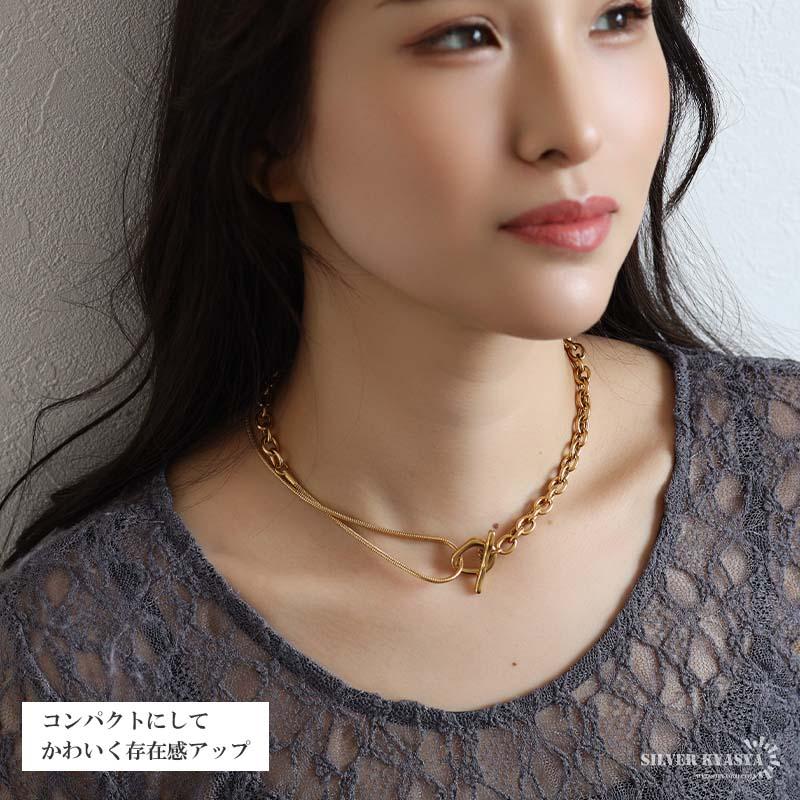 複数買いで最大30％OFFクーポン／ステンレス ロングネックレス