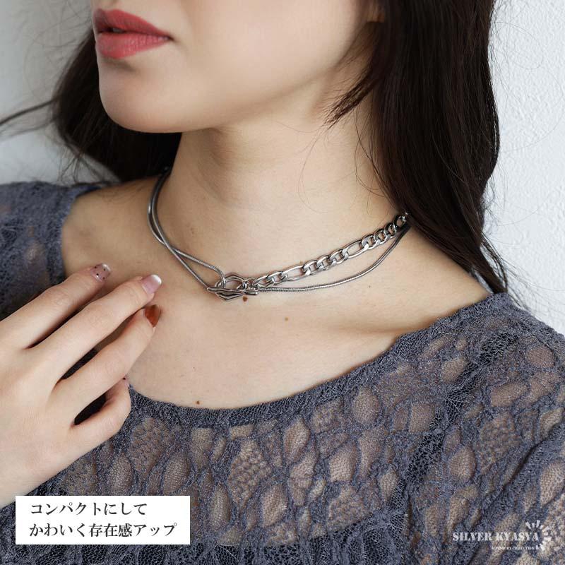 複数買いで最大300円OFFクーポン／ステンレス ロングネックレス