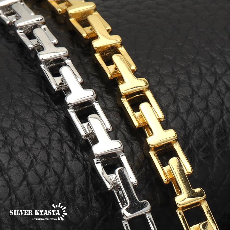 ミディアムチェーンネックレス シルバー ゴールド メンズ チェーン