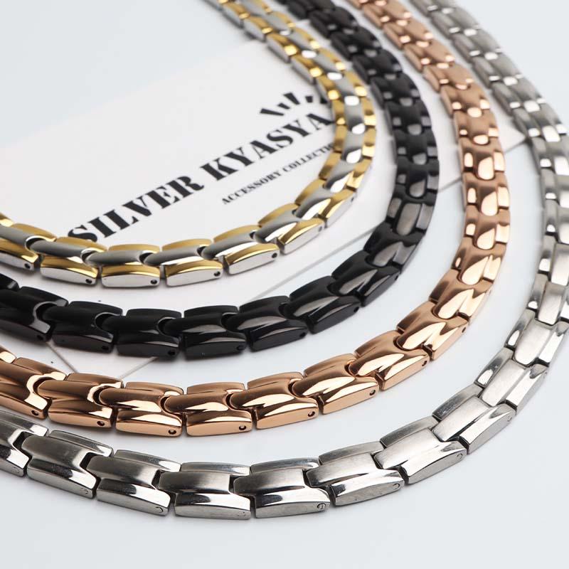 ステンレス 磁気ネックレス メンズネックレス 磁力 メタルネックレス