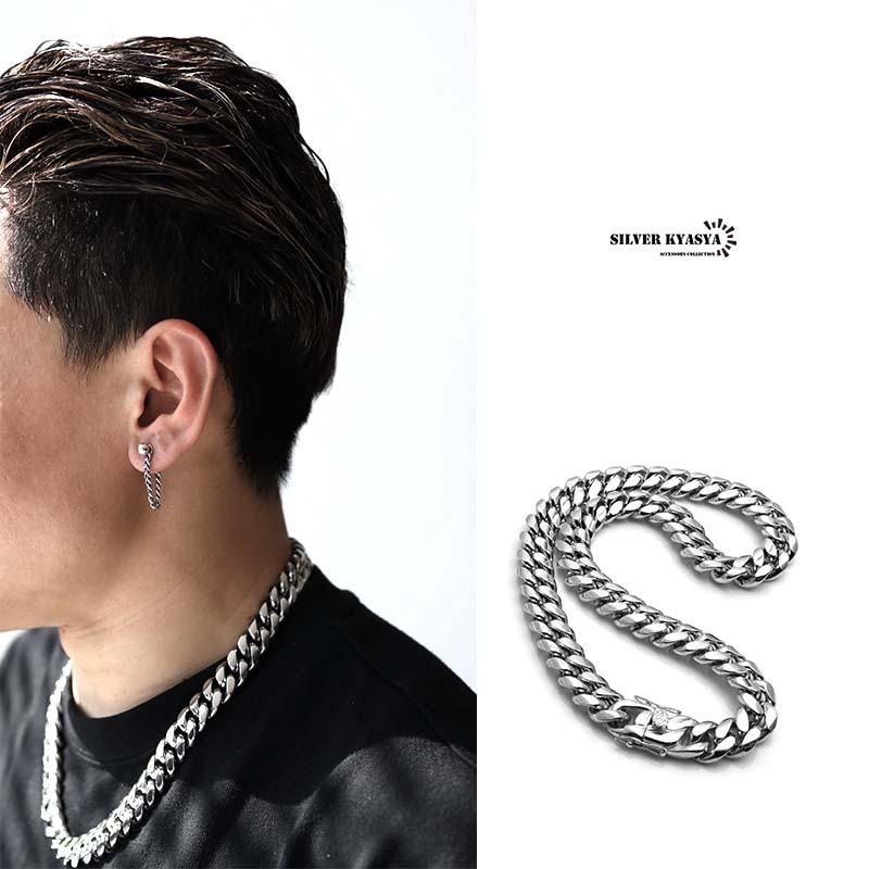 316L 幅14mm 太め メンズネックレス シルバー 喜平チェーン B系 316L 幅14mm 太め メンズネックレス シルバー 喜平チェーン B系