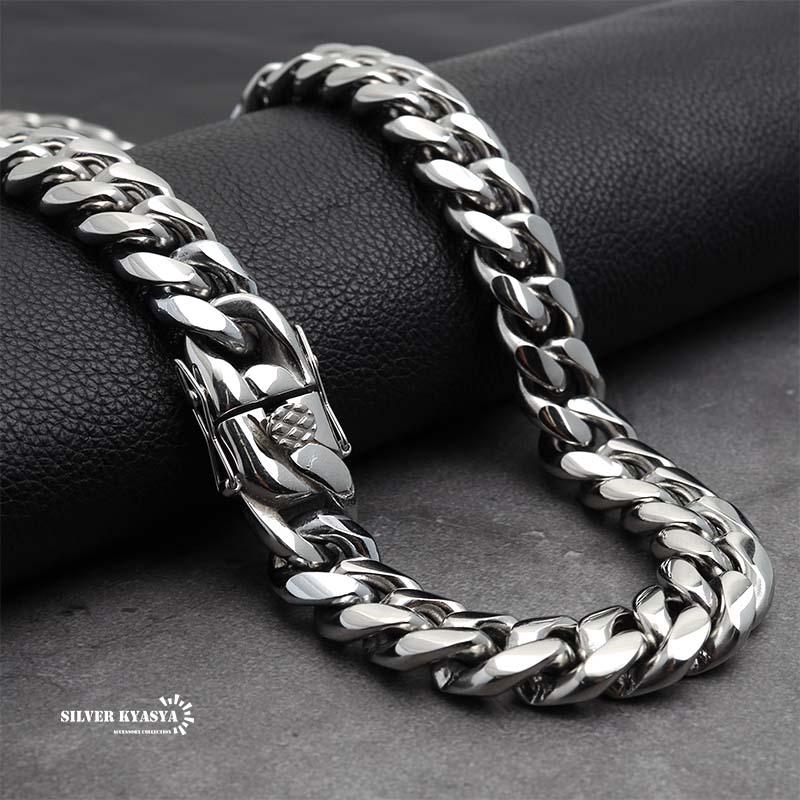 316L 幅14mm 太め メンズネックレス シルバー 喜平チェーン B系 316L 幅14mm 太め メンズネックレス シルバー 喜平チェーン B系