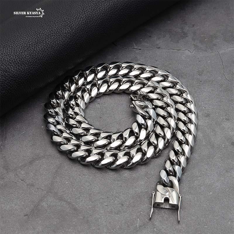 316L 幅14mm 太め メンズネックレス シルバー 喜平チェーン B系 316L 幅14mm 太め メンズネックレス シルバー 喜平チェーン B系