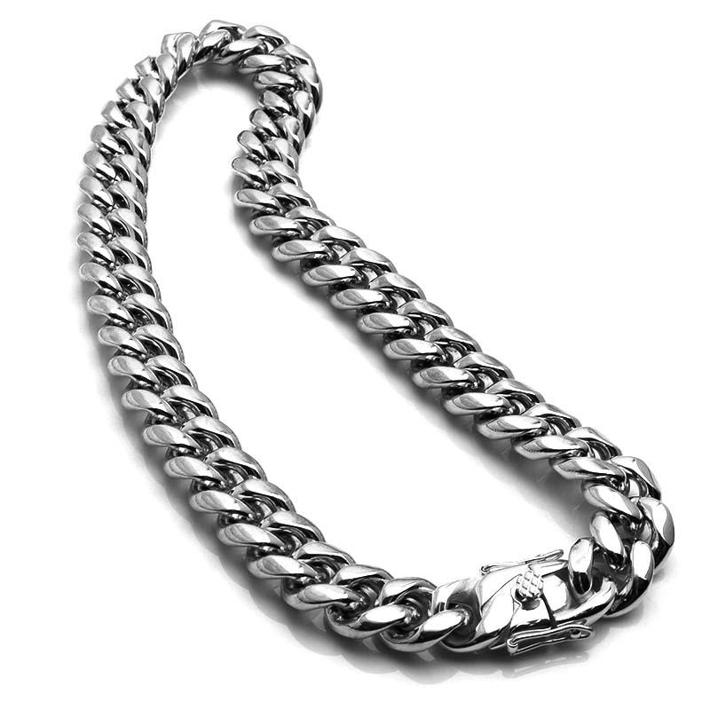 複数買いで最大30％OFFクーポン／316L 幅18mm 極太 メンズネックレス