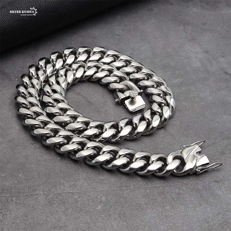 複数買いで最大30％OFFクーポン／316L 幅18mm 極太 メンズネックレス
